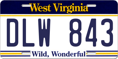 WV license plate DLW843