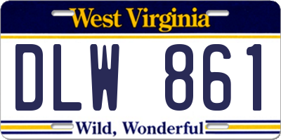 WV license plate DLW861