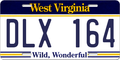 WV license plate DLX164