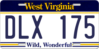 WV license plate DLX175