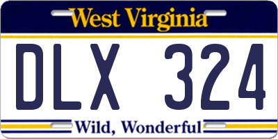 WV license plate DLX324