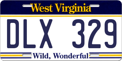WV license plate DLX329