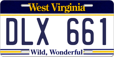 WV license plate DLX661