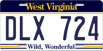 WV license plate DLX724