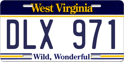 WV license plate DLX971