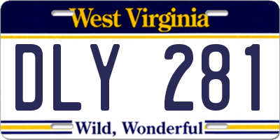 WV license plate DLY281