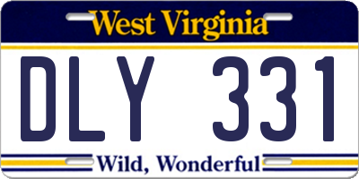 WV license plate DLY331
