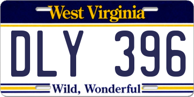 WV license plate DLY396
