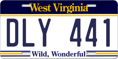 WV license plate DLY441