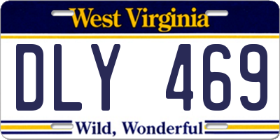 WV license plate DLY469