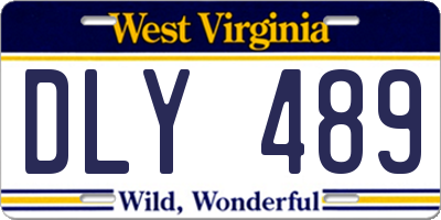 WV license plate DLY489