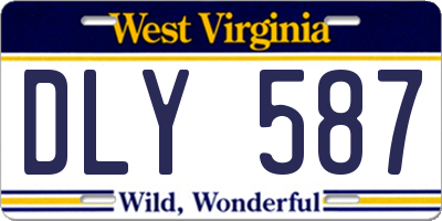 WV license plate DLY587