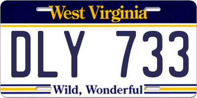WV license plate DLY733