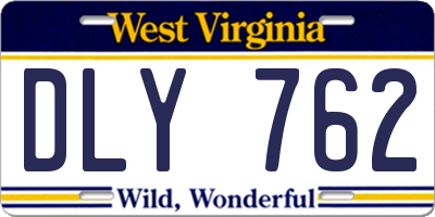 WV license plate DLY762