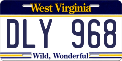 WV license plate DLY968