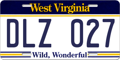 WV license plate DLZ027