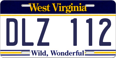 WV license plate DLZ112