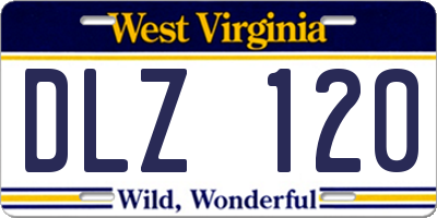 WV license plate DLZ120
