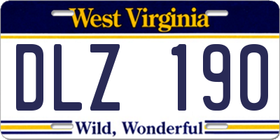 WV license plate DLZ190