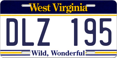 WV license plate DLZ195