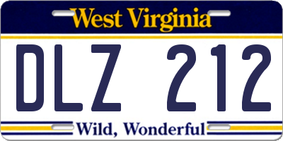 WV license plate DLZ212