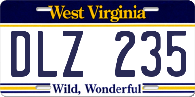 WV license plate DLZ235