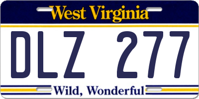 WV license plate DLZ277