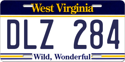 WV license plate DLZ284