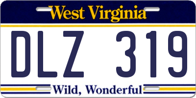 WV license plate DLZ319