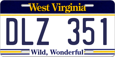 WV license plate DLZ351