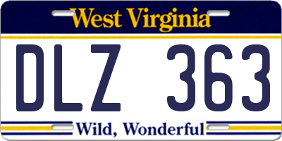 WV license plate DLZ363
