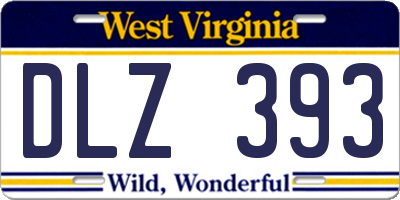 WV license plate DLZ393