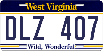 WV license plate DLZ407