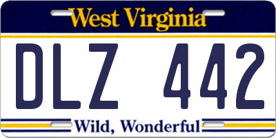 WV license plate DLZ442