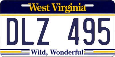WV license plate DLZ495
