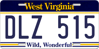WV license plate DLZ515