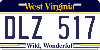 WV license plate DLZ517