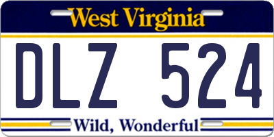 WV license plate DLZ524