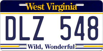 WV license plate DLZ548