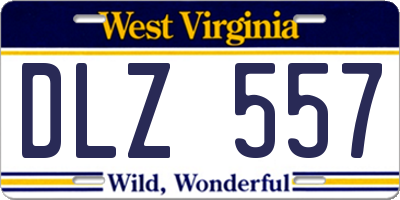 WV license plate DLZ557