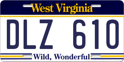 WV license plate DLZ610