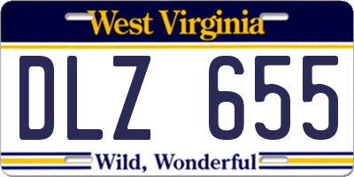 WV license plate DLZ655