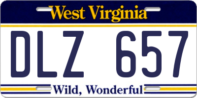 WV license plate DLZ657