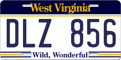 WV license plate DLZ856