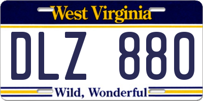WV license plate DLZ880