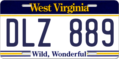 WV license plate DLZ889