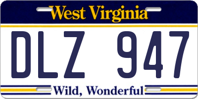 WV license plate DLZ947
