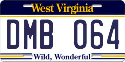 WV license plate DMB064