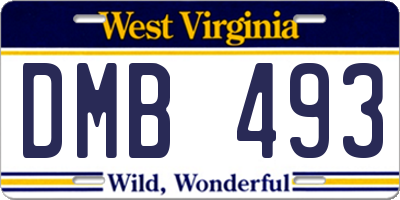 WV license plate DMB493