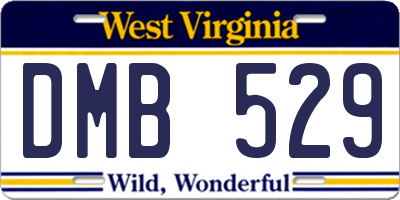 WV license plate DMB529